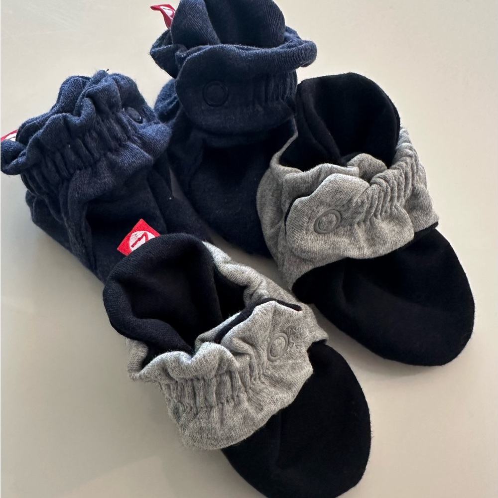 Zutano Organic Cotton Gripper Booties 3M